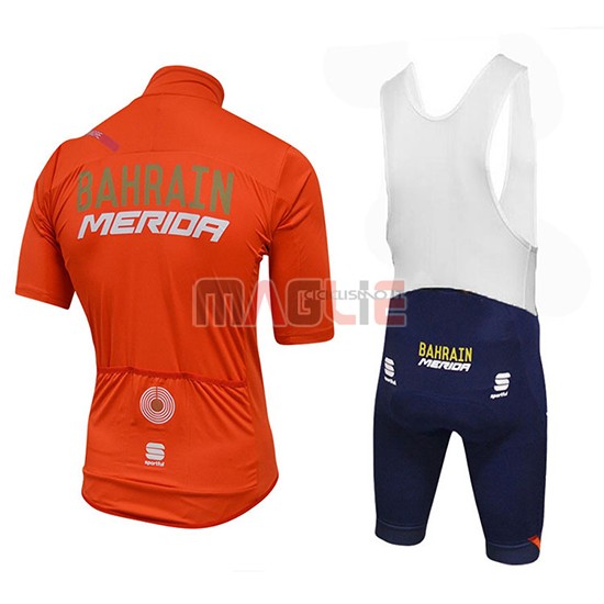 2018 Maglia Bahrain Merida SS Arancione